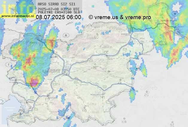 Radarska karta padavin