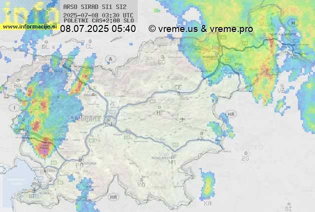 Radarska karta padavin