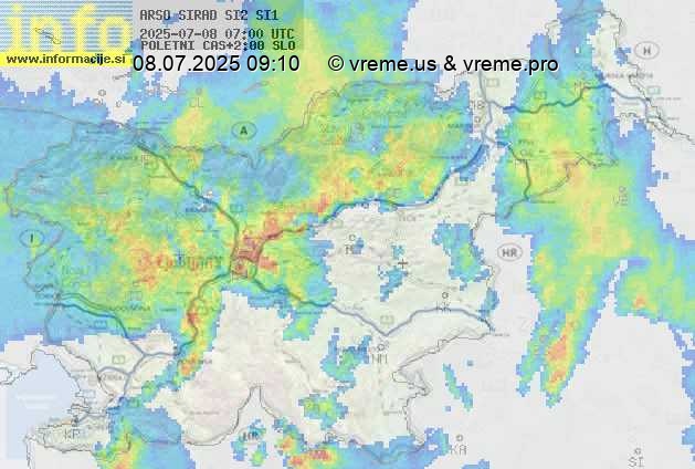 Radarska karta padavin