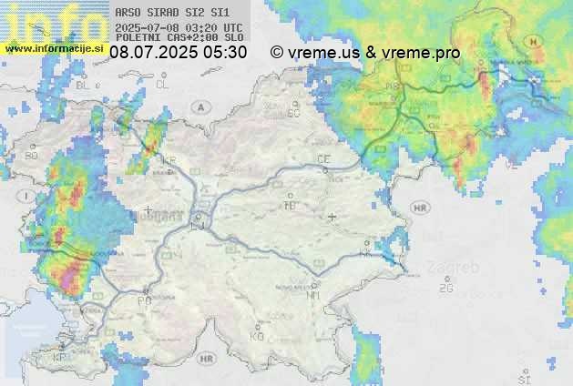 Radarska karta padavin