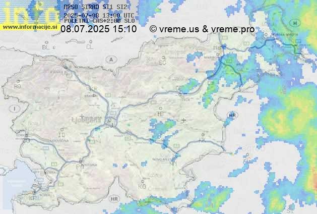 Radarska karta padavin