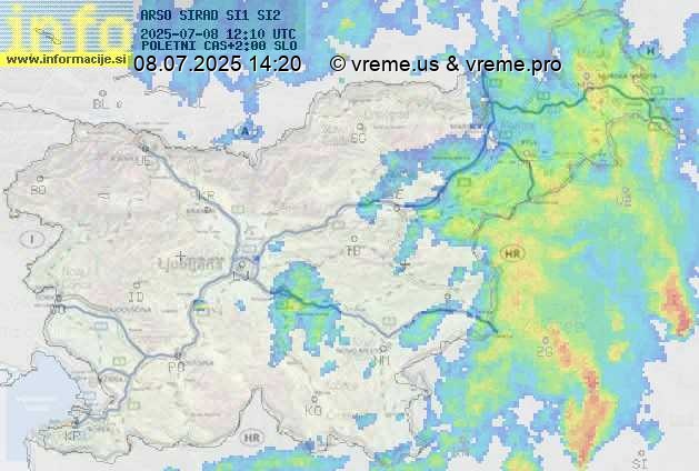 Radarska karta padavin