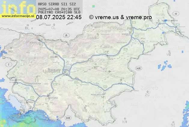 Radarska karta padavin