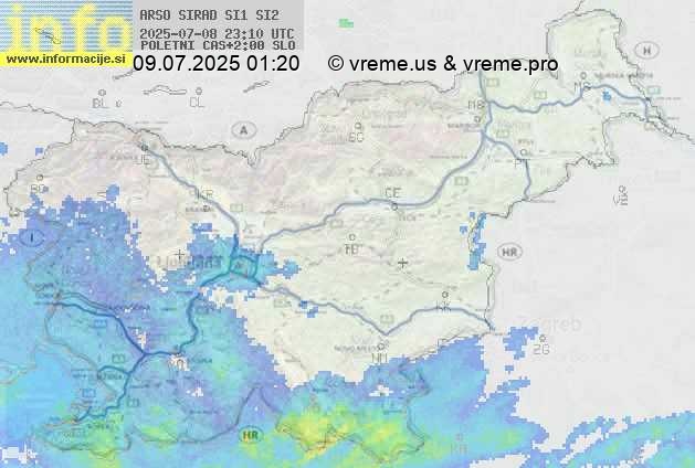 Radarska karta padavin