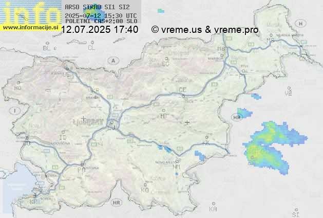 Radarska karta padavin