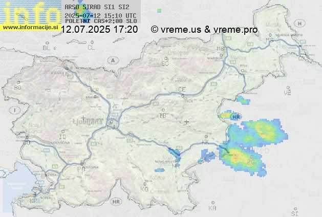 Radarska karta padavin