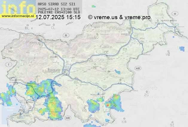 Radarska karta padavin