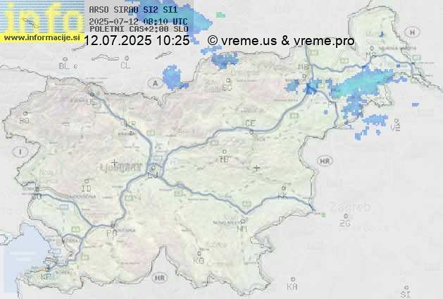 Radarska karta padavin