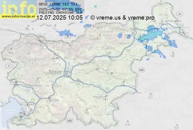 Radarska karta padavin