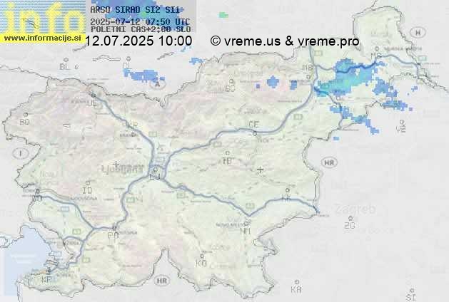 Radarska karta padavin