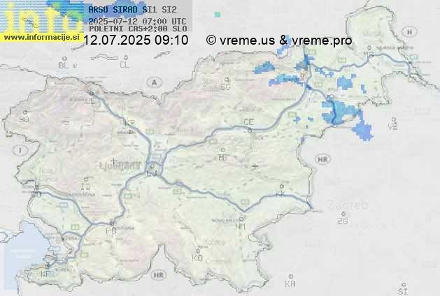 Radarska karta padavin