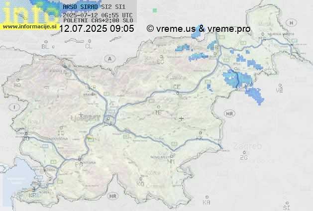 Radarska karta padavin