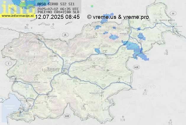 Radarska karta padavin