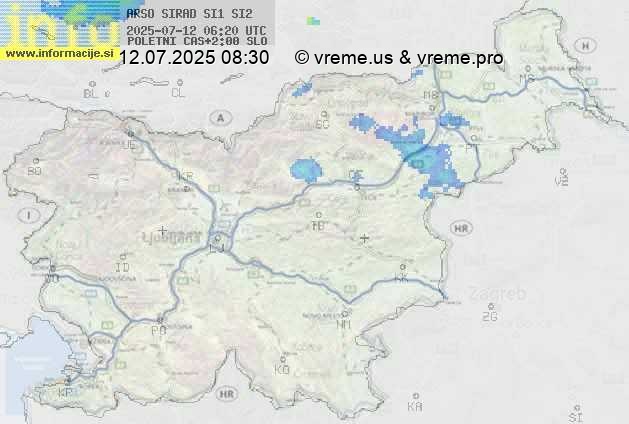 Radarska karta padavin