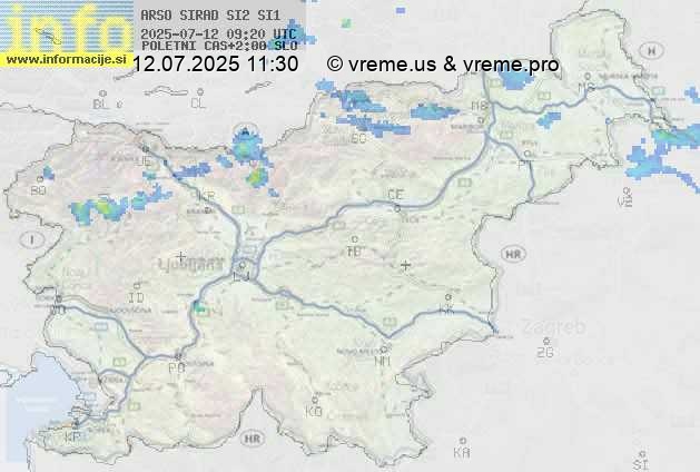 Radarska karta padavin