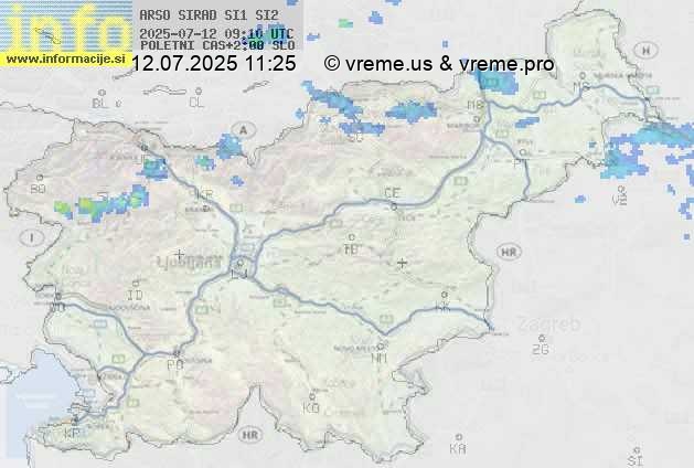 Radarska karta padavin