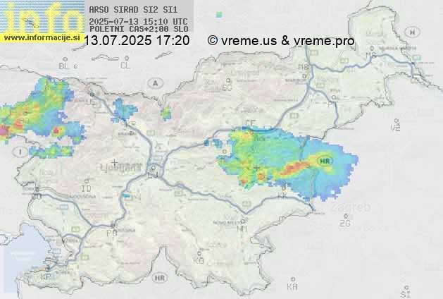 Radarska karta padavin