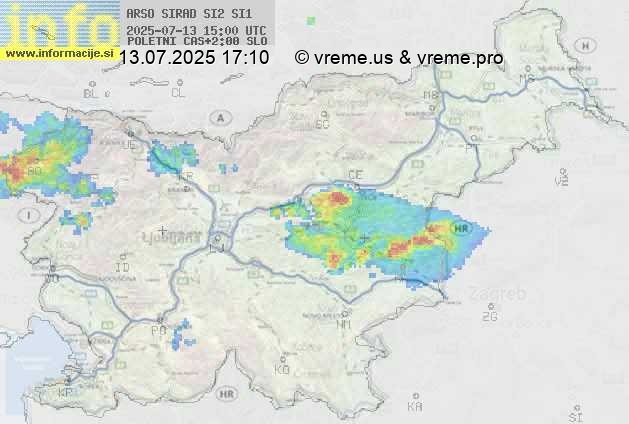 Radarska karta padavin