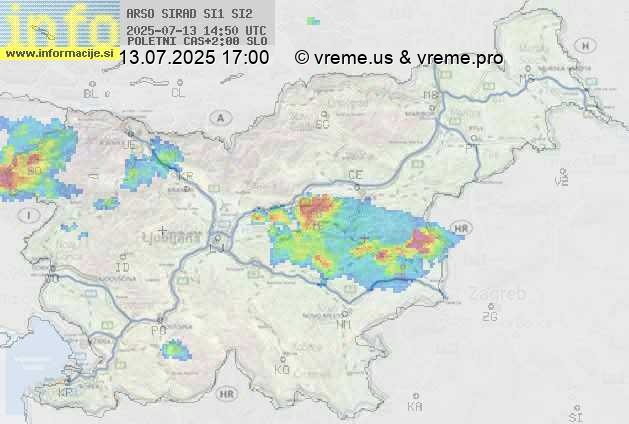 Radarska karta padavin