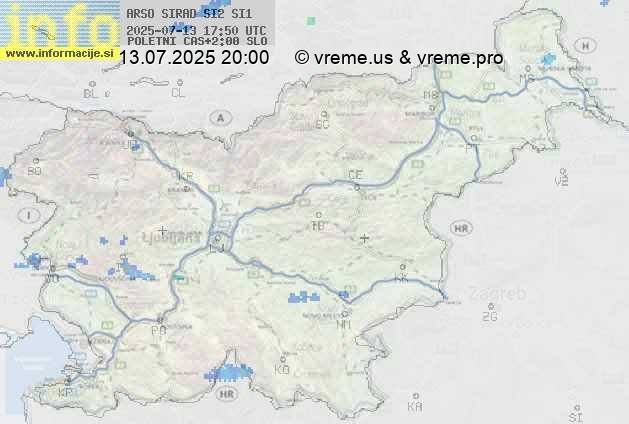 Radarska karta padavin