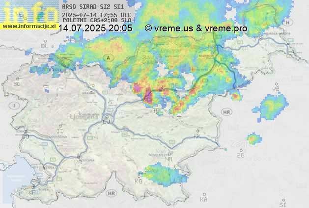 Radarska karta padavin