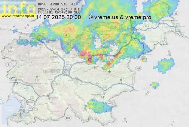 Radarska karta padavin