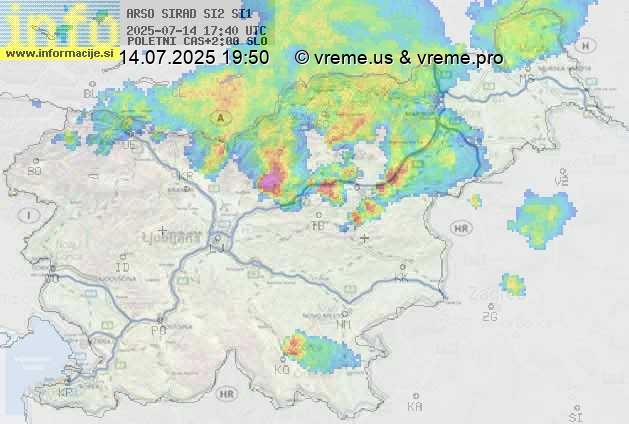 Radarska karta padavin