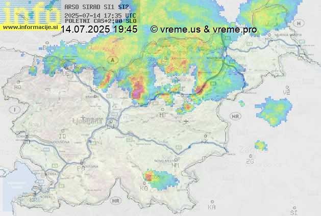 Radarska karta padavin