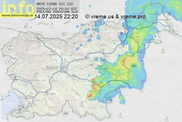 Radarska karta padavin