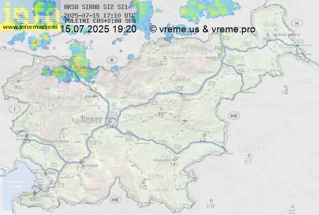 Radarska karta padavin