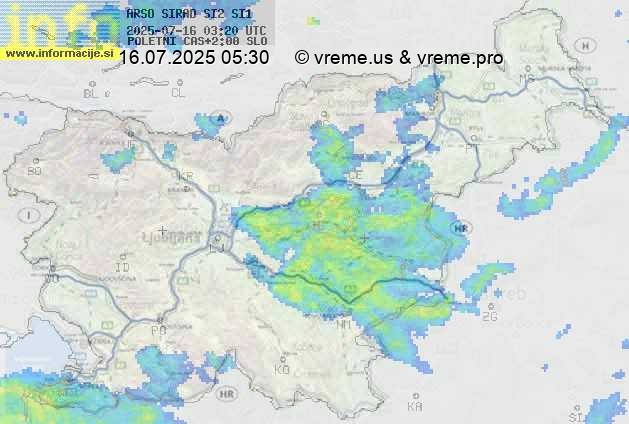 Radarska karta padavin