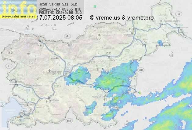 Radarska karta padavin