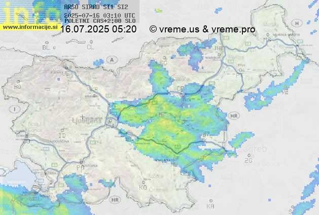 Radarska karta padavin