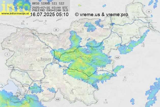 Radarska karta padavin