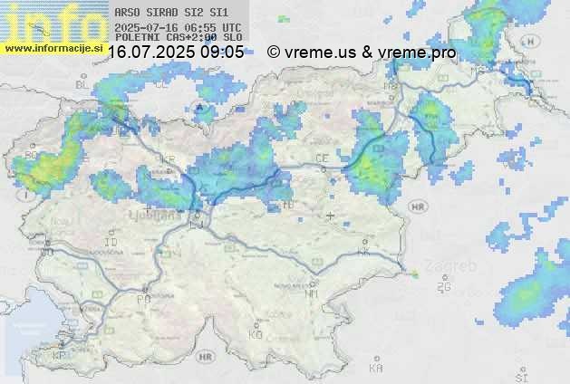 Radarska karta padavin