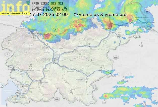 Radarska karta padavin