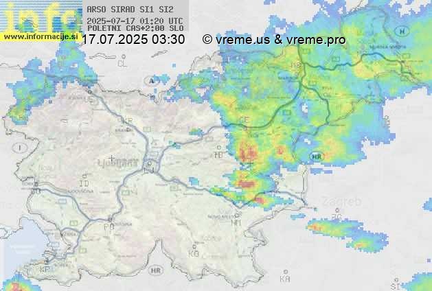 Radarska karta padavin