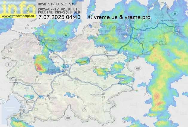 Radarska karta padavin