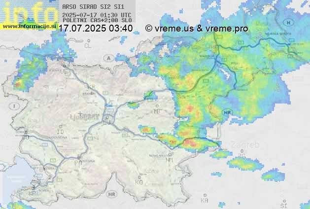 Radarska karta padavin