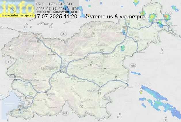 Radarska karta padavin