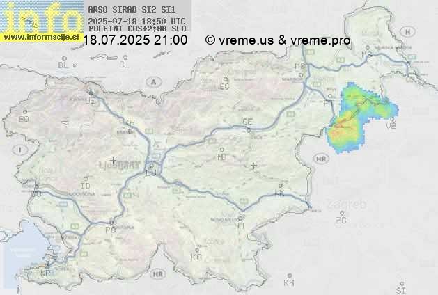 Radarska karta padavin
