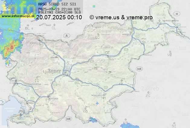 Radarska karta padavin