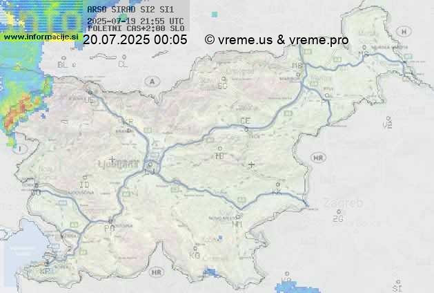 Radarska karta padavin