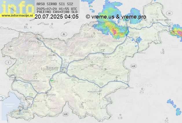 Radarska karta padavin