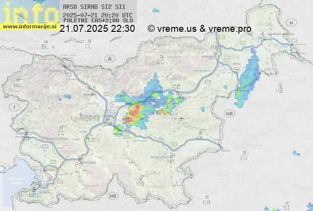 Radarska karta padavin