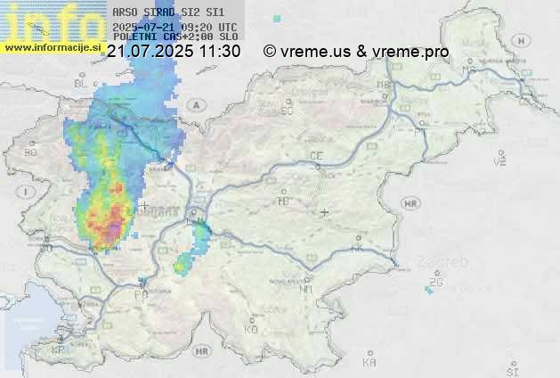 Radarska karta padavin