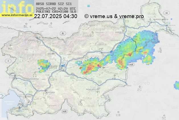 Radarska karta padavin