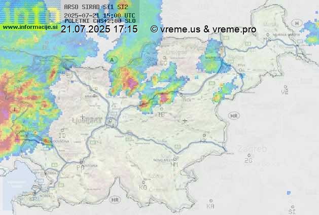 Radarska karta padavin
