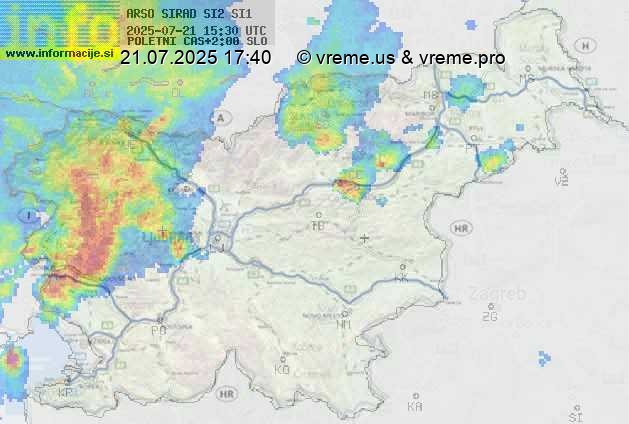 Radarska karta padavin
