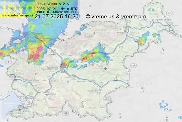 Radarska karta padavin